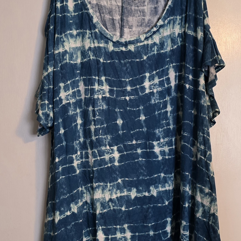 Blue Tie-Dye Women's Top
